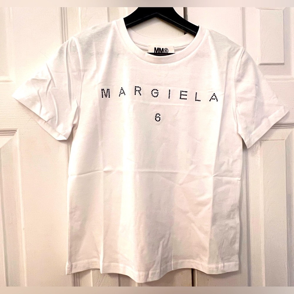MM6 Malson Martin Marcela white cotton tee. Size US 2-4. New with tag.